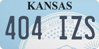KS license plate 404IZS