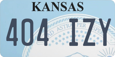 KS license plate 404IZY
