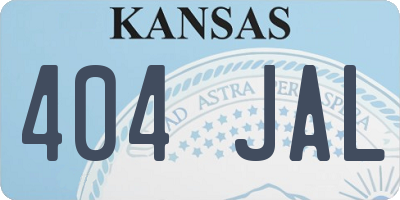 KS license plate 404JAL