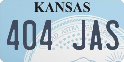 KS license plate 404JAS