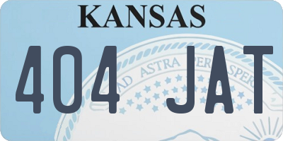 KS license plate 404JAT