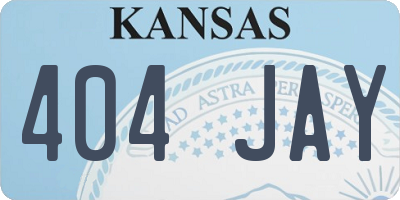 KS license plate 404JAY