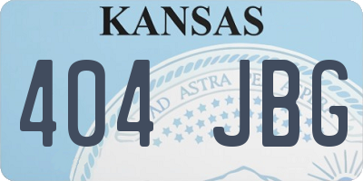 KS license plate 404JBG