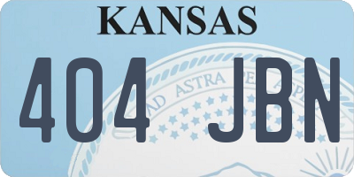 KS license plate 404JBN