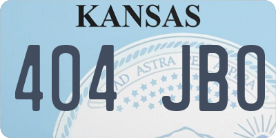 KS license plate 404JBO