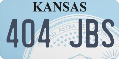 KS license plate 404JBS
