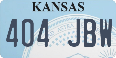 KS license plate 404JBW
