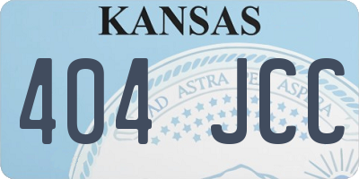 KS license plate 404JCC