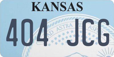 KS license plate 404JCG