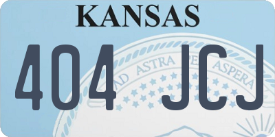 KS license plate 404JCJ