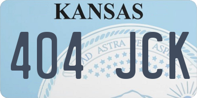 KS license plate 404JCK