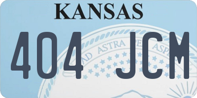 KS license plate 404JCM