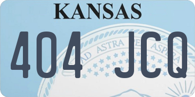 KS license plate 404JCQ