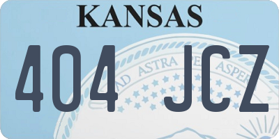 KS license plate 404JCZ