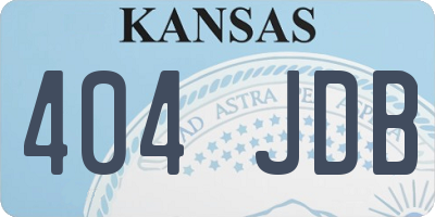 KS license plate 404JDB