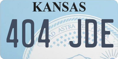 KS license plate 404JDE