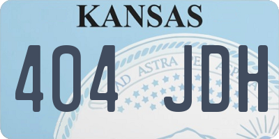 KS license plate 404JDH