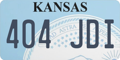 KS license plate 404JDI