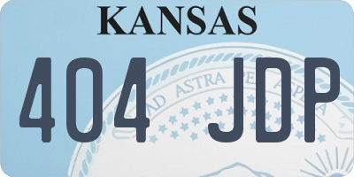 KS license plate 404JDP