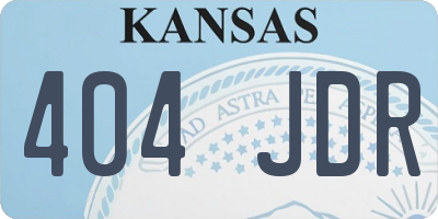 KS license plate 404JDR