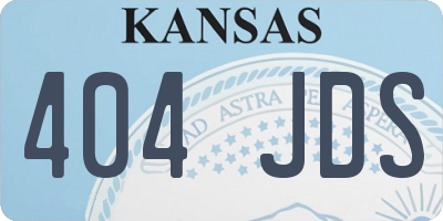 KS license plate 404JDS