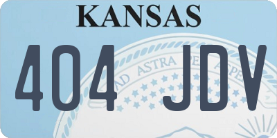 KS license plate 404JDV