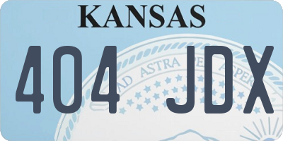 KS license plate 404JDX