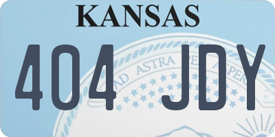 KS license plate 404JDY