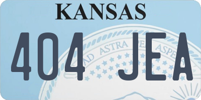 KS license plate 404JEA