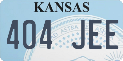 KS license plate 404JEE