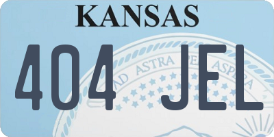 KS license plate 404JEL