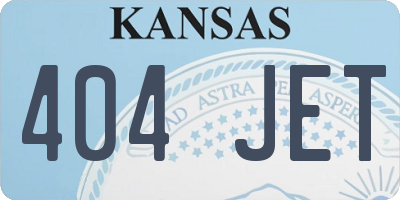 KS license plate 404JET