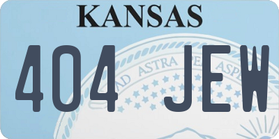 KS license plate 404JEW