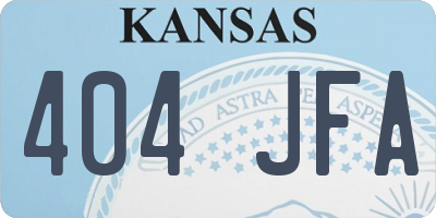 KS license plate 404JFA