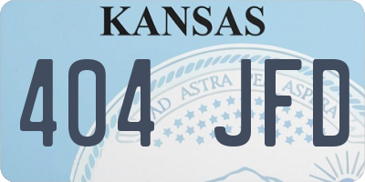KS license plate 404JFD