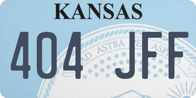 KS license plate 404JFF