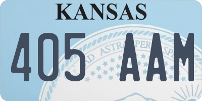 KS license plate 405AAM
