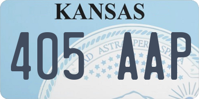 KS license plate 405AAP