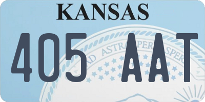 KS license plate 405AAT