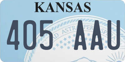KS license plate 405AAU