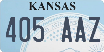 KS license plate 405AAZ