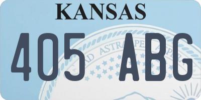 KS license plate 405ABG