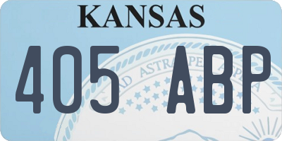 KS license plate 405ABP
