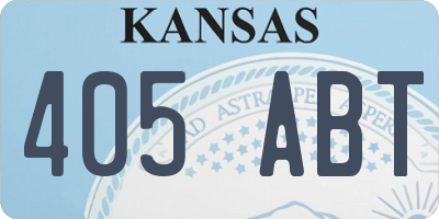 KS license plate 405ABT