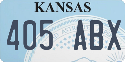 KS license plate 405ABX