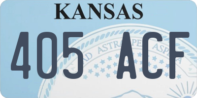 KS license plate 405ACF