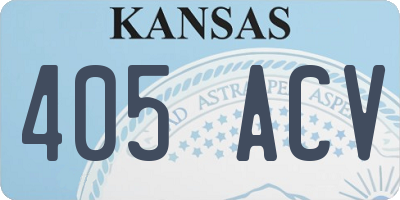KS license plate 405ACV