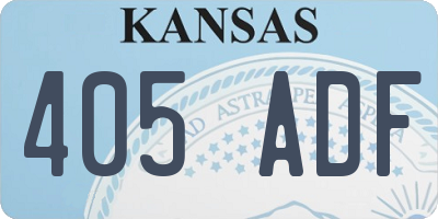 KS license plate 405ADF