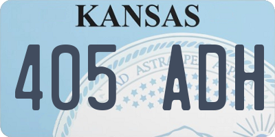 KS license plate 405ADH