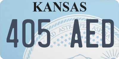 KS license plate 405AED